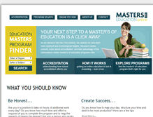Tablet Screenshot of masters-education-online.com